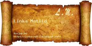 Linka Matild névjegykártya